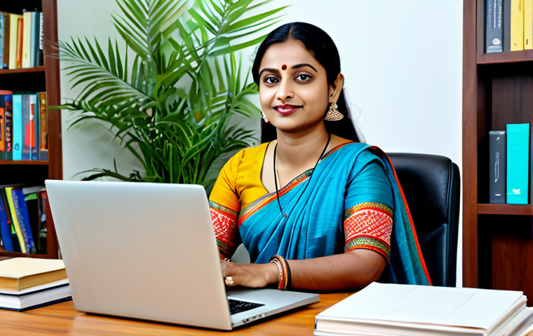 **

A professional Bengali woman in a modest, colorful saree, sitting at a modern desk with a laptop. The background shows a bright, airy office with plants and bookshelves. Fully clothed, appropriate attire, safe for work, perfect anatomy, natural proportions, professional. Family-friendly, showcasing Bengali culture in a positive light.

**