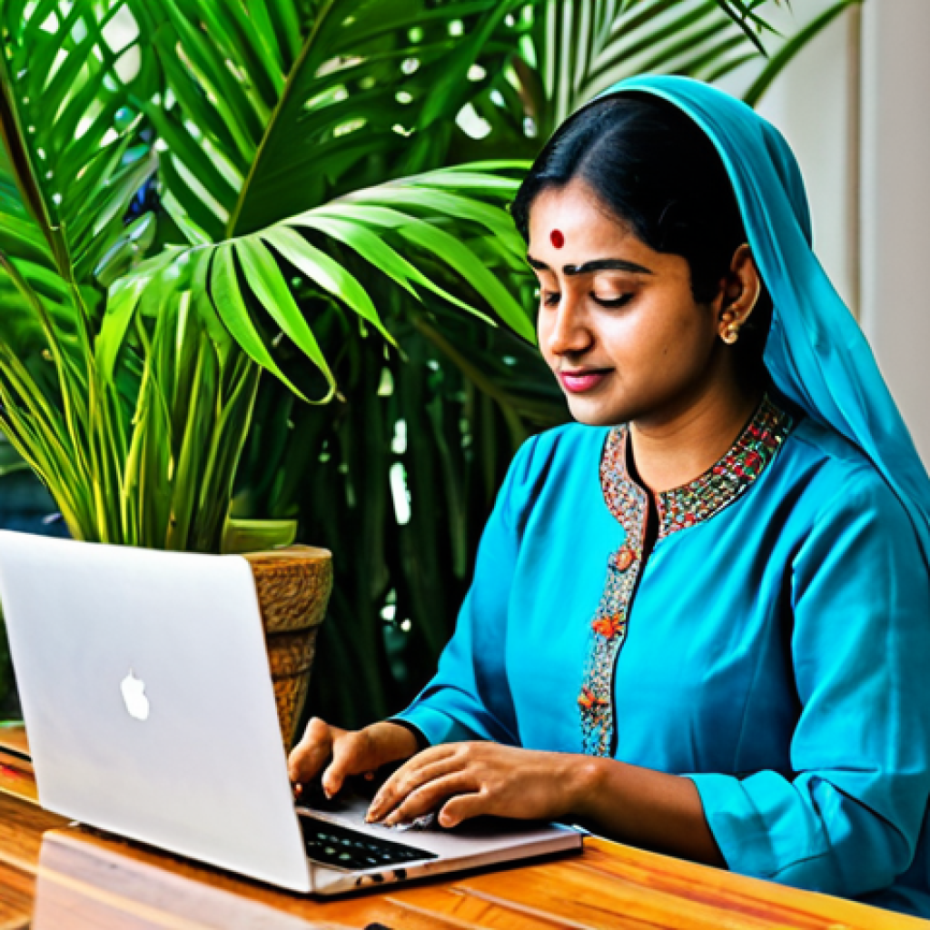 **

"A Bengali woman, fully clothed in a traditional yet modern salwar kameez, working on a laptop at a bright, plant-filled co-working space in Dhaka. Professional atmosphere, appropriate attire, safe for work, perfect anatomy, natural proportions, high-quality photography."

**