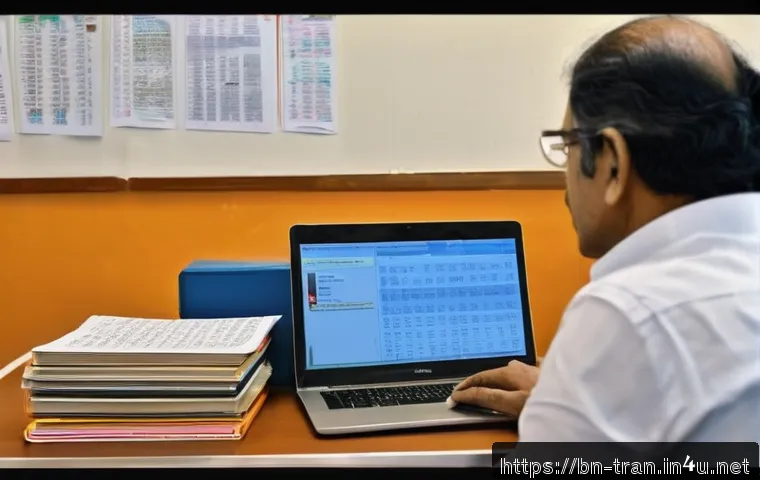 통역사 현장 에티켓 - A professional Bengali translator sitting at a modern desk filled with bilingual dictionaries, a lap...